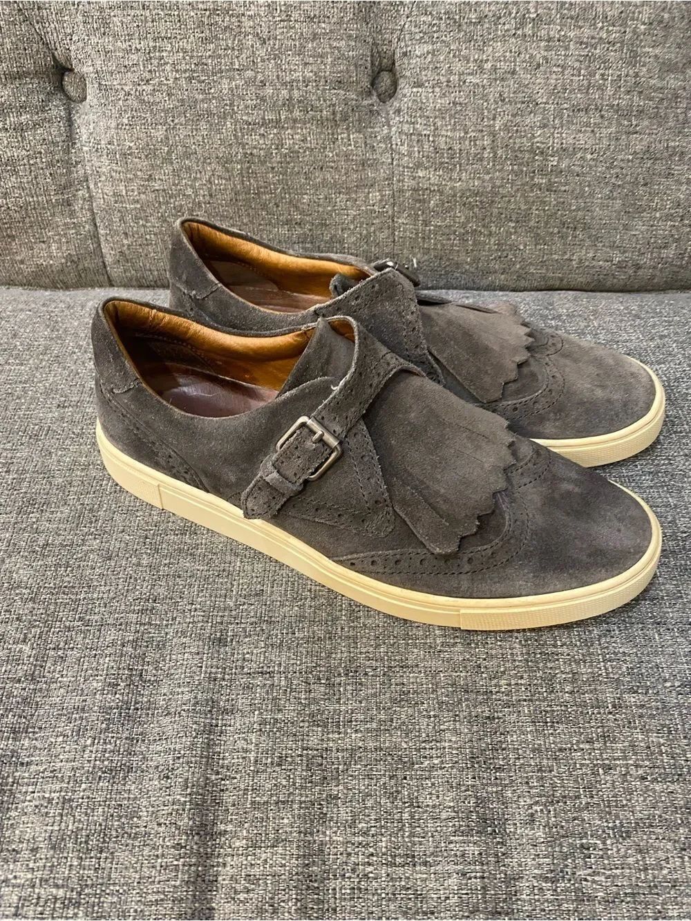 Frye Gemma Kiltie Smoke Gray Slip-On Sneakers Women’s Size 9